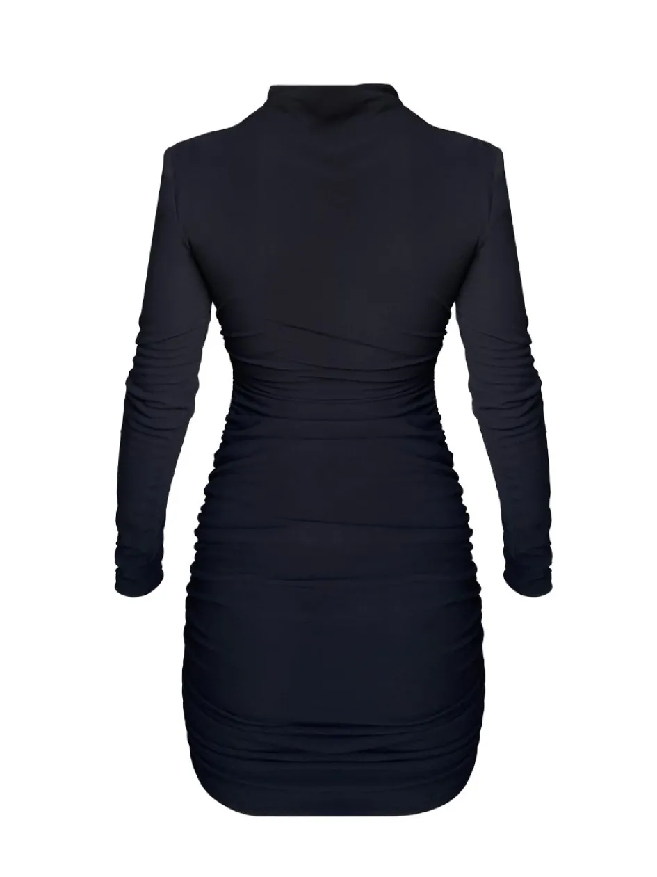 Gigii's Mini Dresses | Carleen Wind Dress - Black Long Sleeve