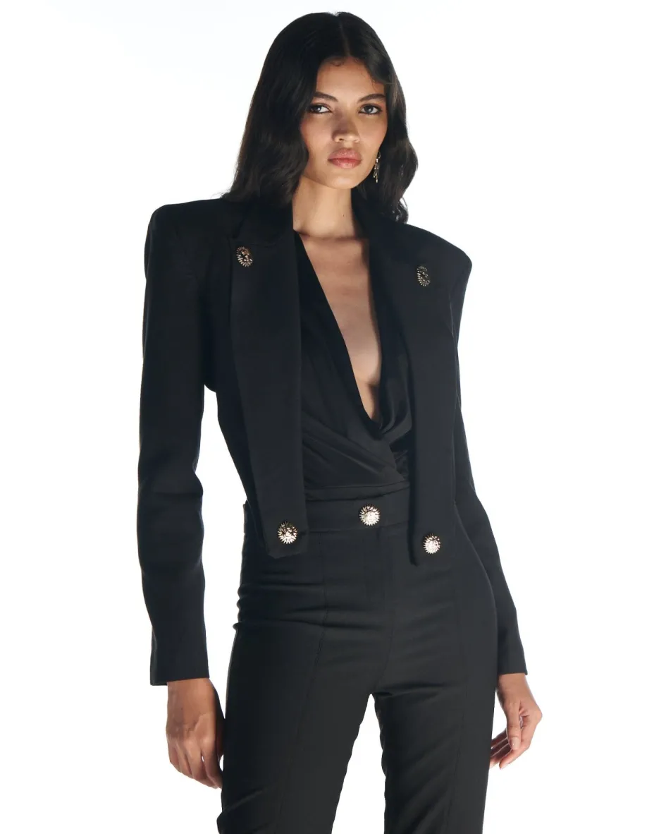 Gigii's Blazers & Jackets | Eva Crop Blazer - Black