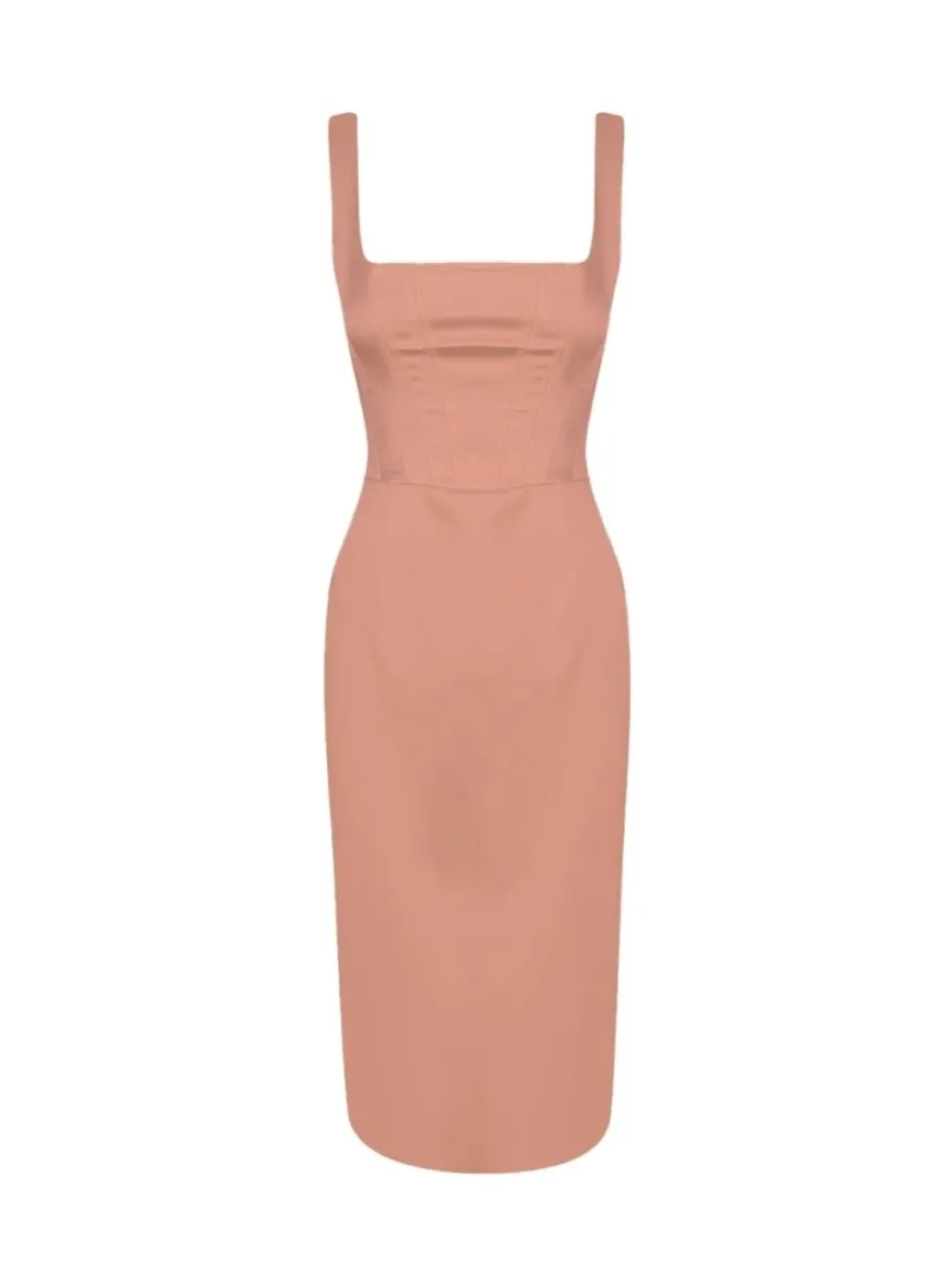 Gigii's Midi Dresses | Goya Dress - Beige