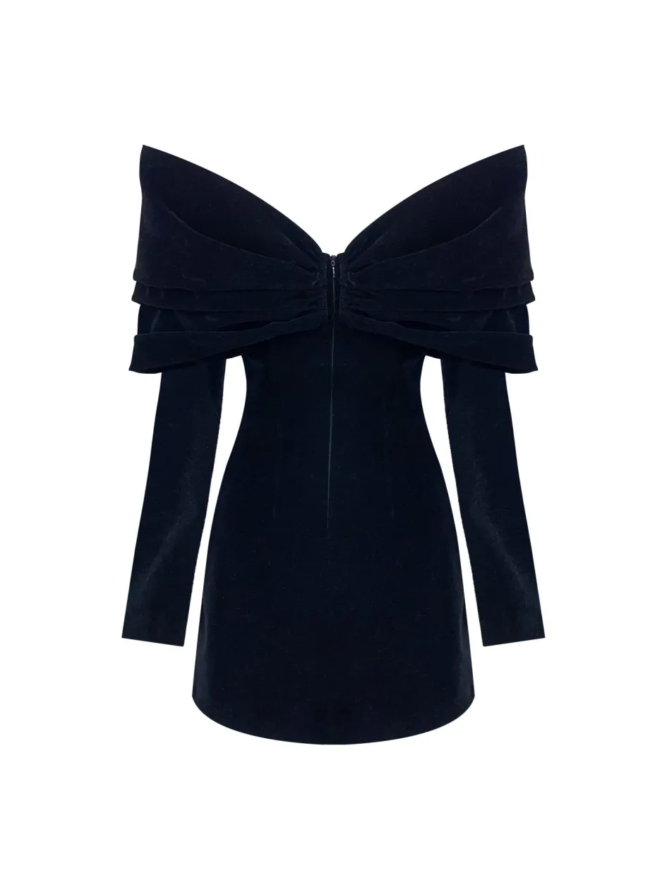 lavinya_velvet_dress__black_2.webp Gigii's Mini Dresses | Dresses | Lavinya Velvet Dress - Black