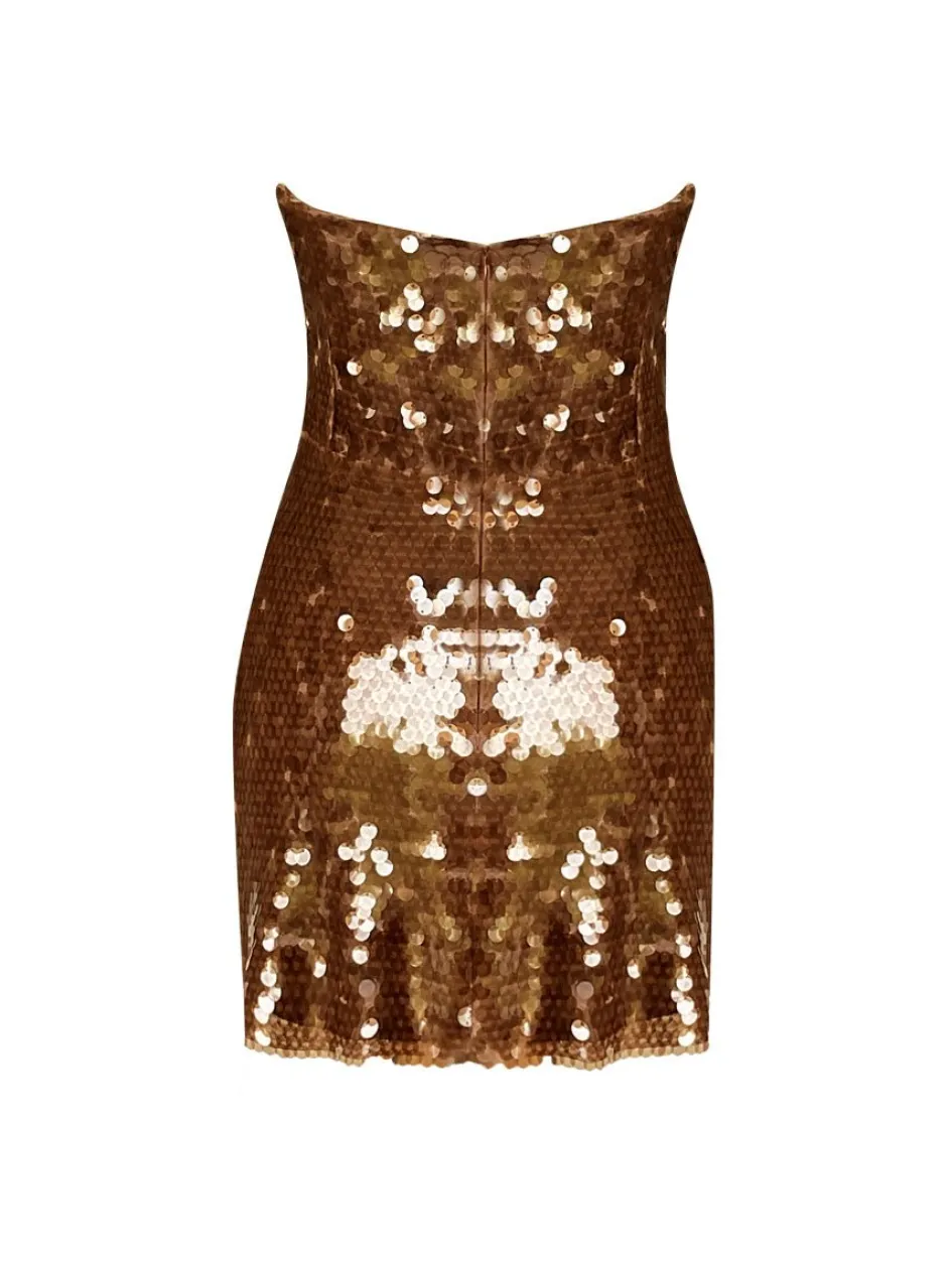 loren_mini_glam_dress__chocalate_brown_4.webp Gigii's Mini Dresses | Loren Mini Glam Dress - Chocalate Brown