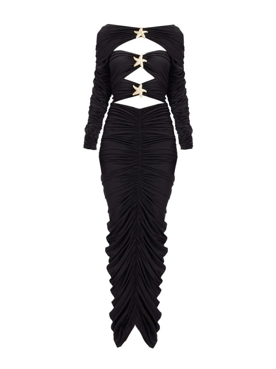 madison_sleeves_dress__black_2.webp Gigii's Maxi Dresses | Madison Sleeves Dress - Black