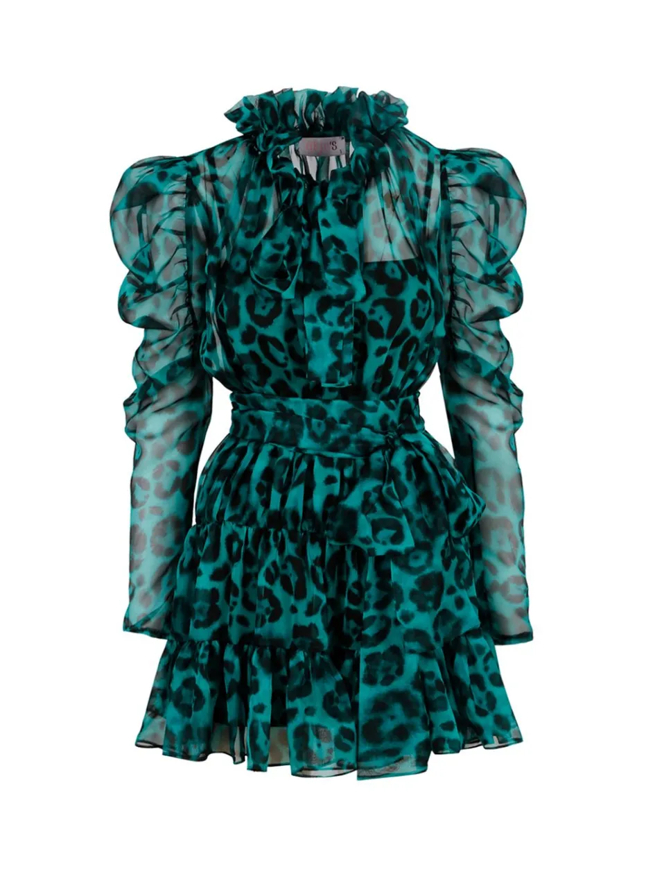 molly_dress__green_3.webp Gigii's Patterned Dresses | Mini Dresses | Molly Dress - Green