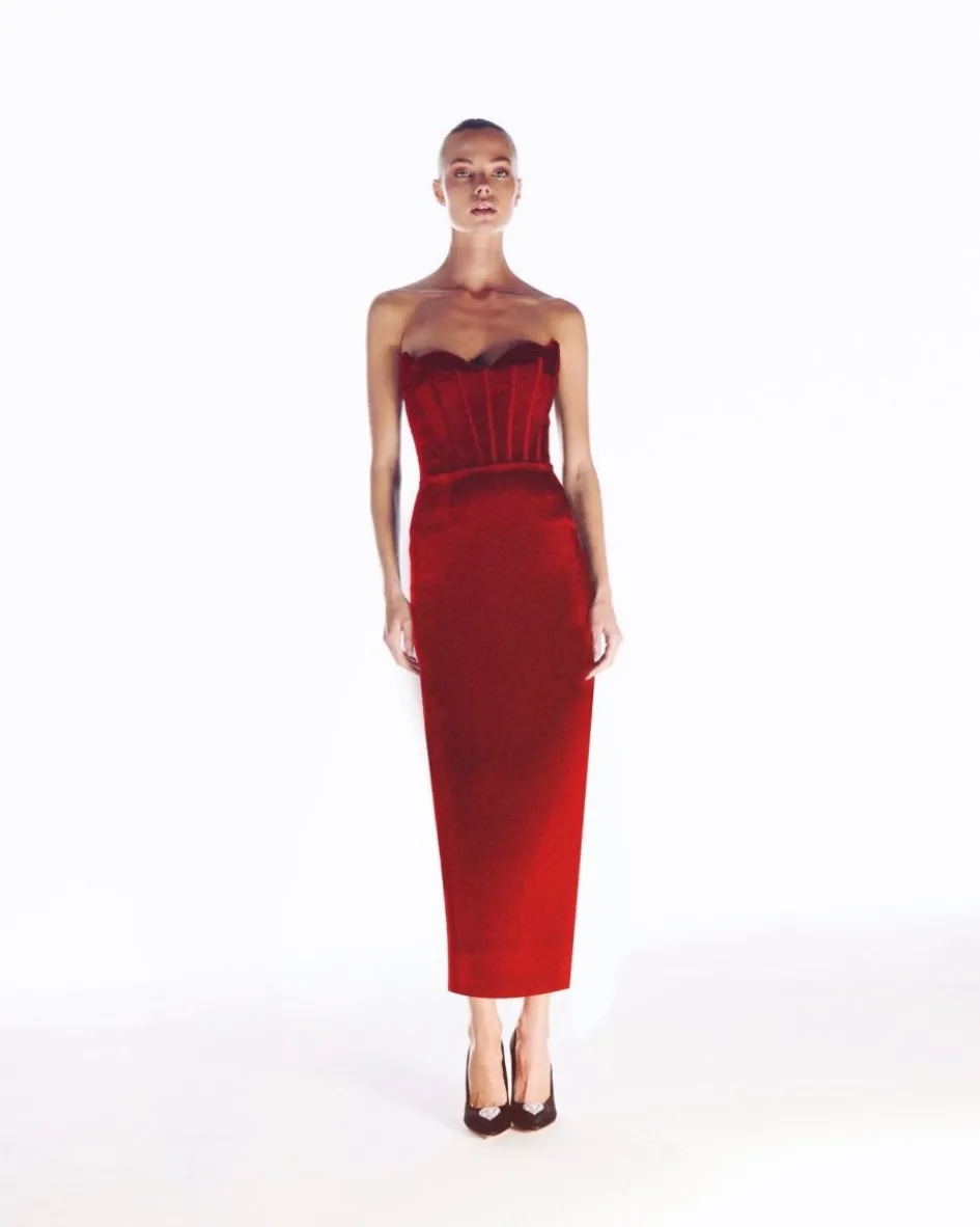 Gigii's Midi Dresses | Monaco Dress - Red