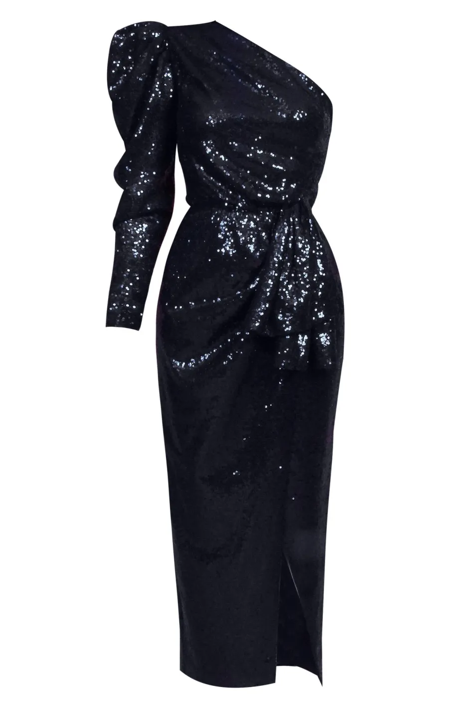 Gigii's Midi Dresses | Snowy Sequin Dress - Black