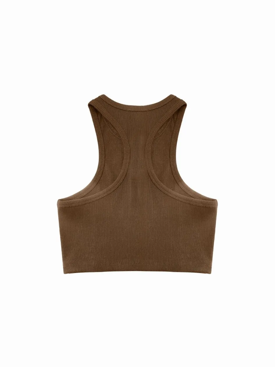 Gigii's Street Smart | Activewear | Soho Crop Tank - Brown